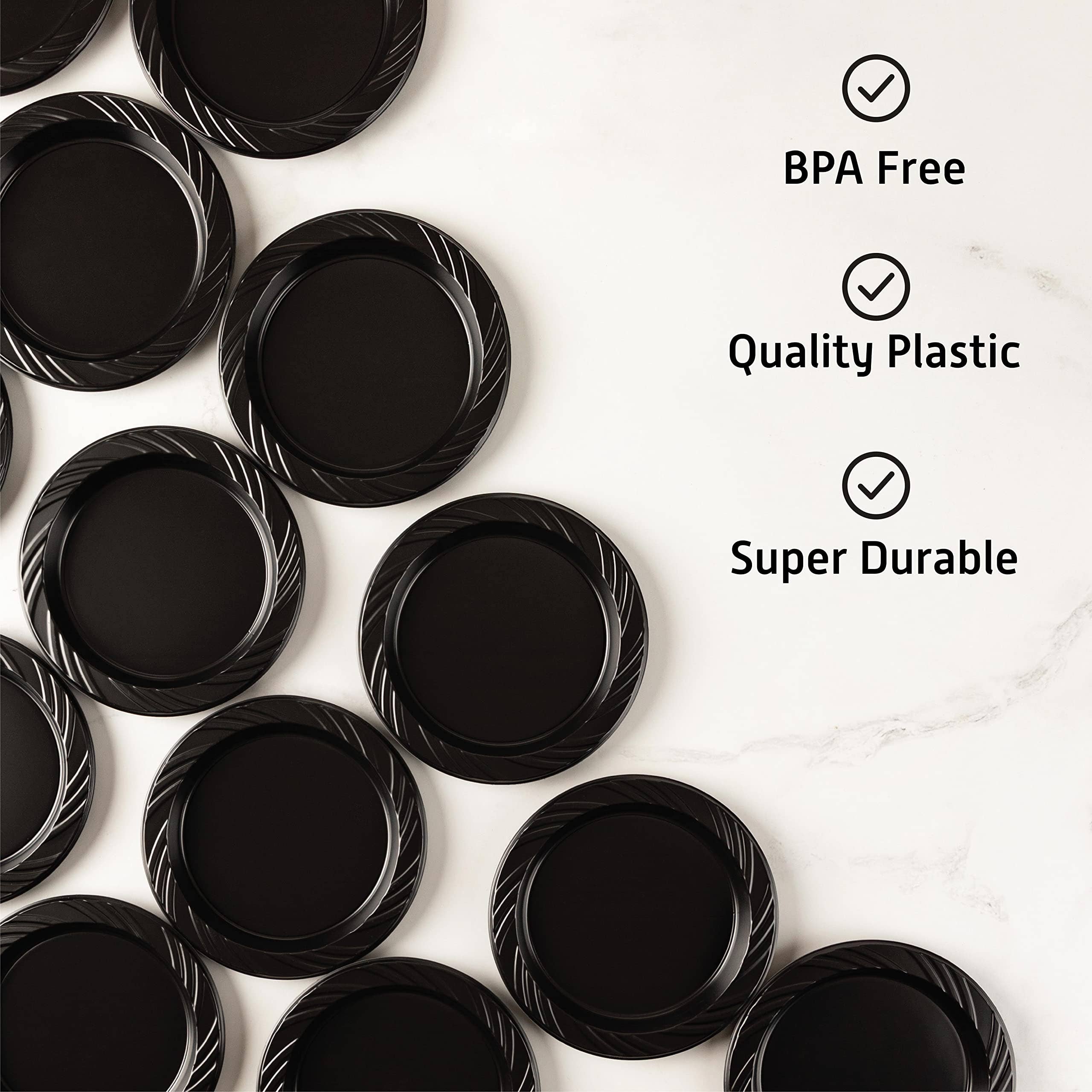 Framo - Wholesale Disposable Plate - 6 Inch Disposable Black Plastic Plates In Bulk By Framo1