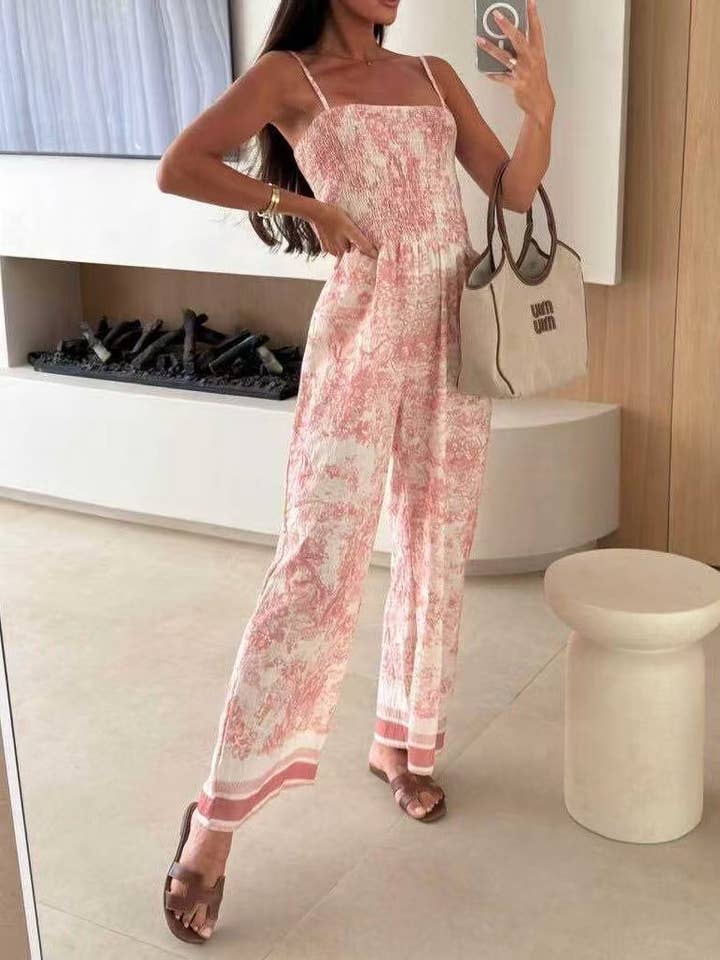 ESTEE BROWN - Wholesale Jumpsuit - Women's - Printed jumpsuit pants 100% Viscose - 25802