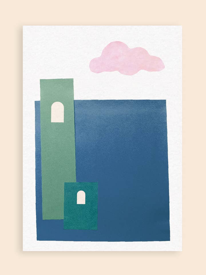 Lámina artística Hometown Cloud para venta al por mayor de Hand and Palm