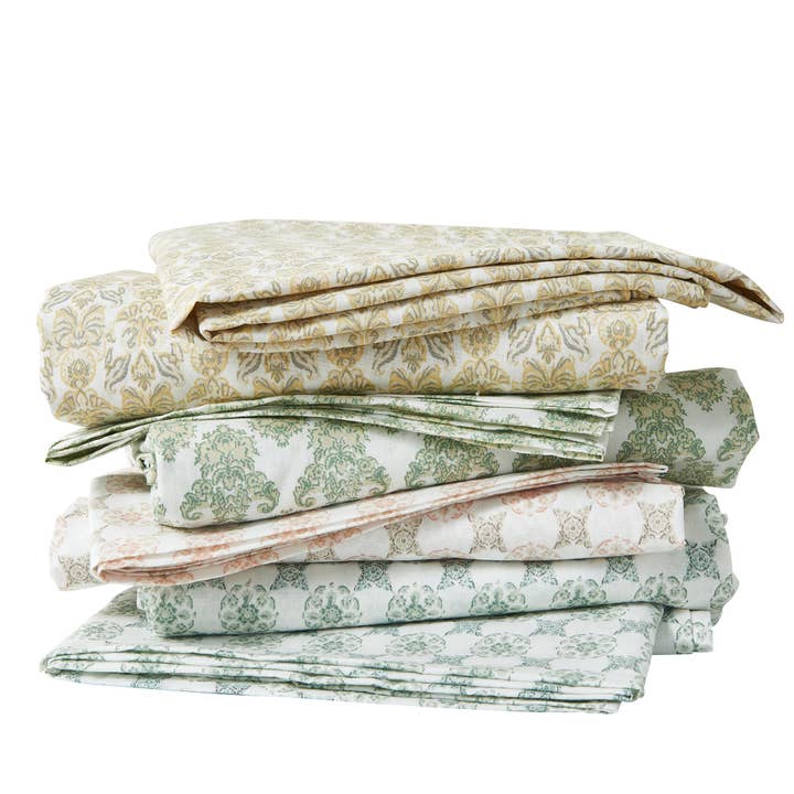 BH Collective - Wholesale Sheet Set - 100% Cotton Percale Floral Printed Cool & Crisp Sheet Set