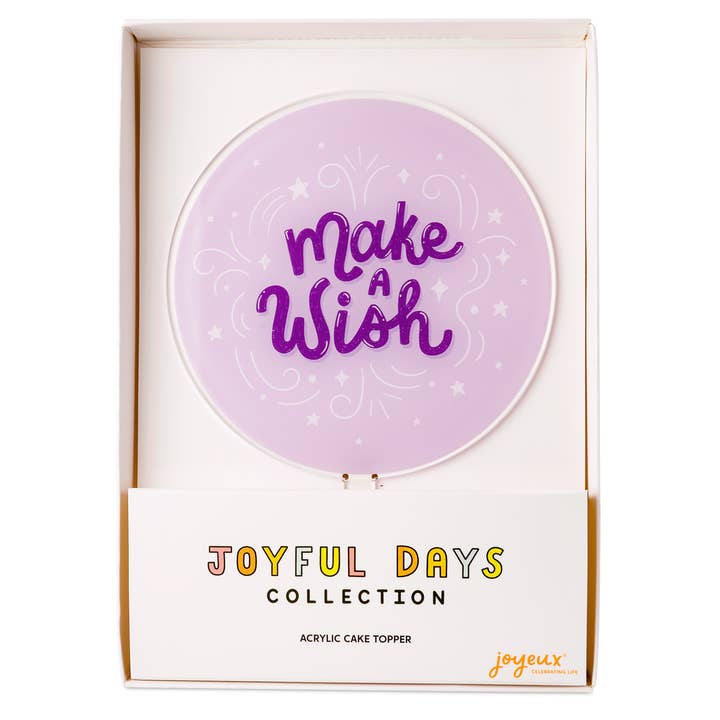 Decoración acrílica para tarta Make a Wish para venta al por mayor de Joyeux Company