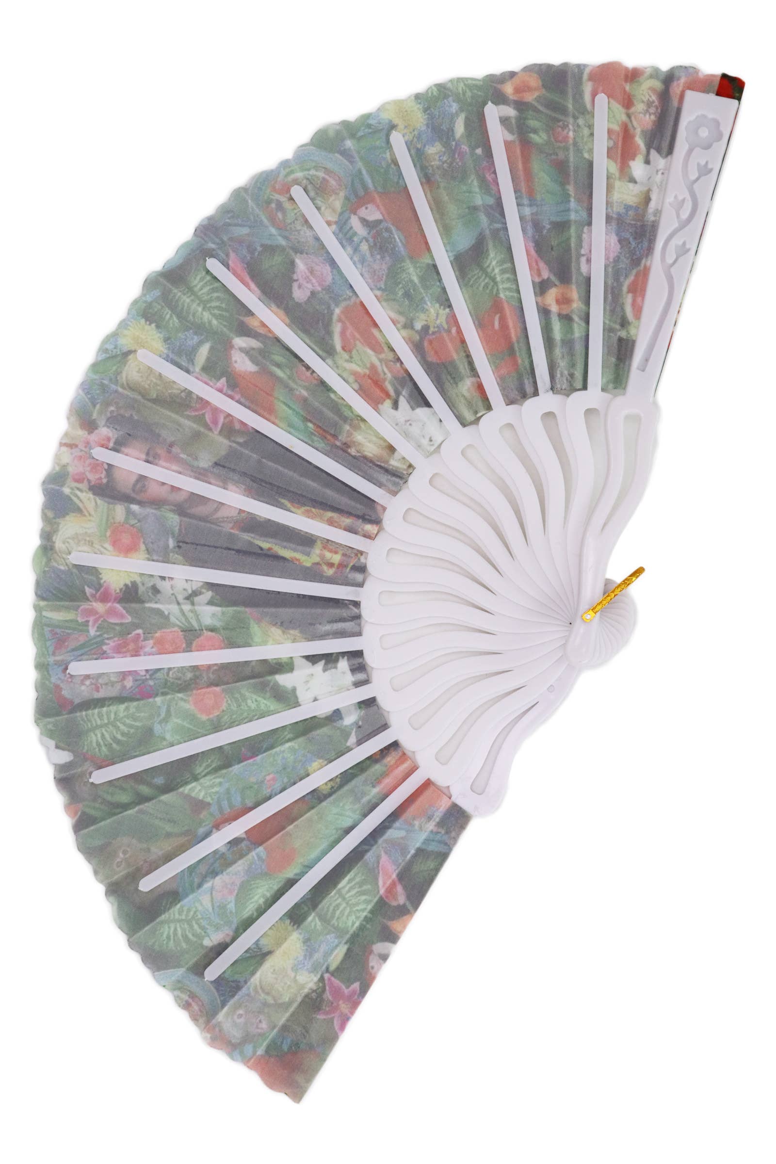 Cap Zone - Vente Éventail - Éventail pliant à main avec portrait inspiré de Frida Kahlo - lot de 123