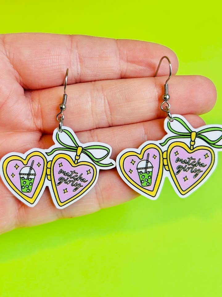 Matcha Øreringe Funky Øreringe Sjove Øreringe Gaveidé for engroshandel hos Alien Bratz