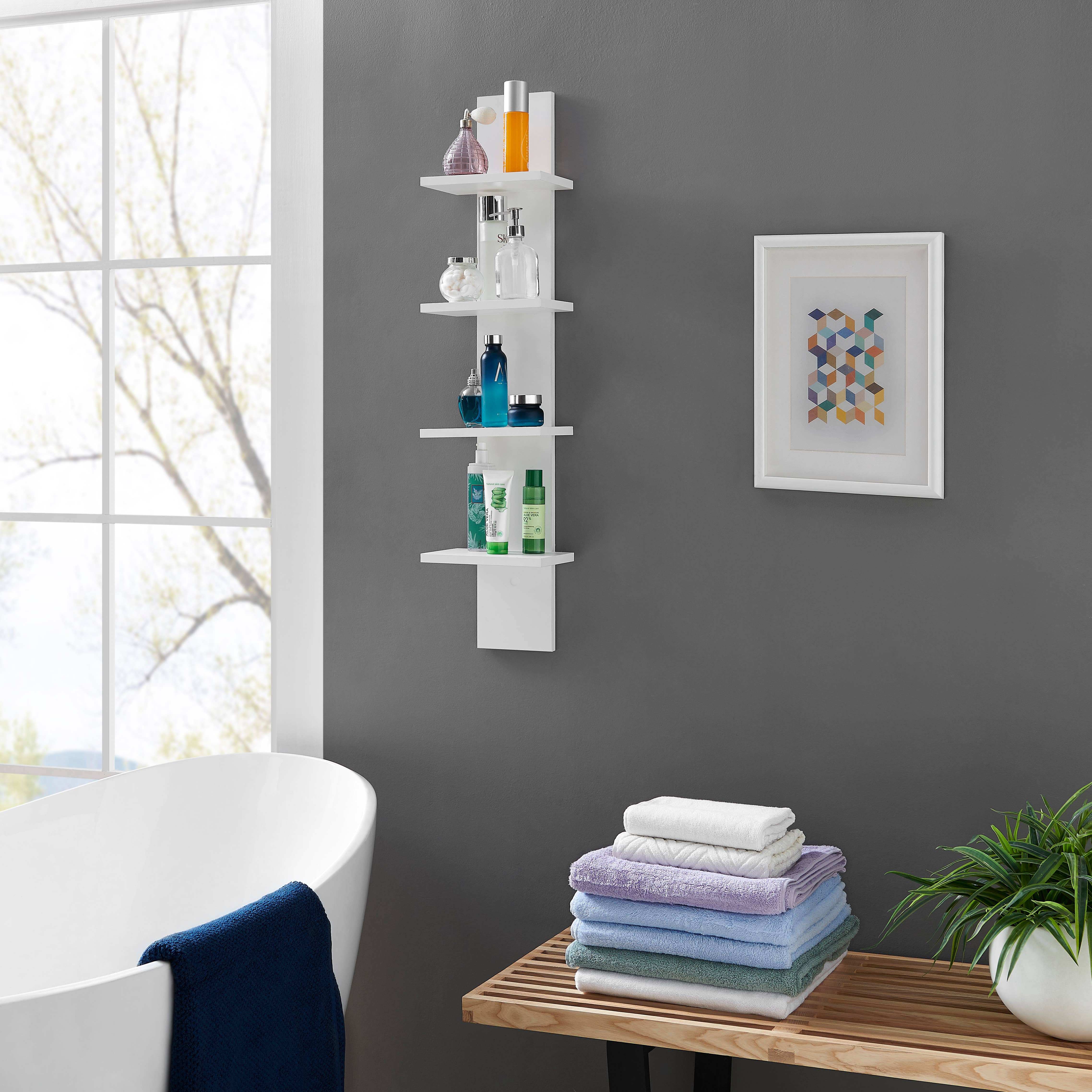 Danya B - Wholesale Wall Mounted Shelf - Arica Utility Column 4-Tier Spine Wall Shelves36