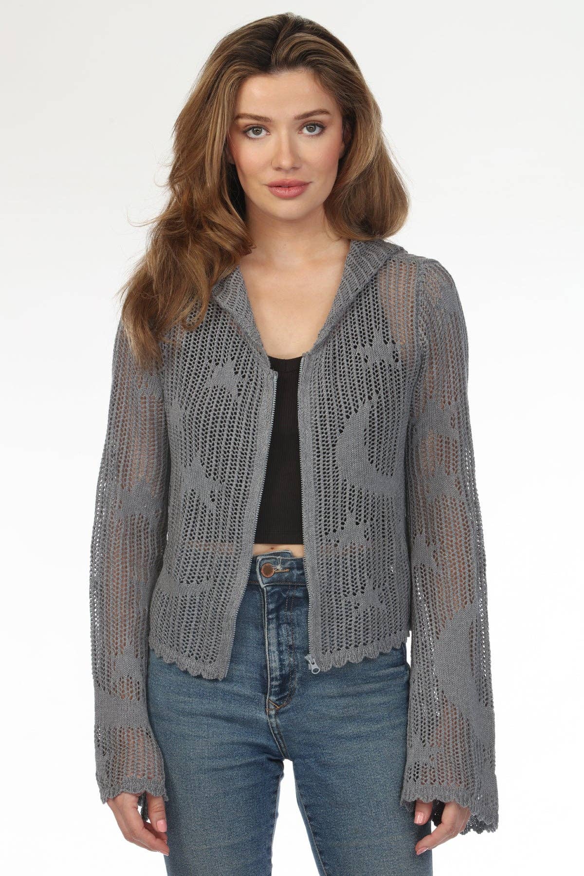 Lakhays Collection Inc. – Großhandel Hoodie – Damen – Himmlische Lacy Cropped Zip Hoodie6