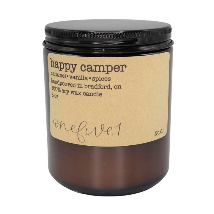vela de cera de soja happy camper- SIGNATURE LINE para venta al por mayor de onefive1