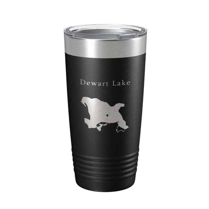 Dewart Lake Map Tumbler Reisebecher, isolierter Kaffeebecher mit Lasergravur, Indiana, 20 oz für den Großhandel von CarveBright