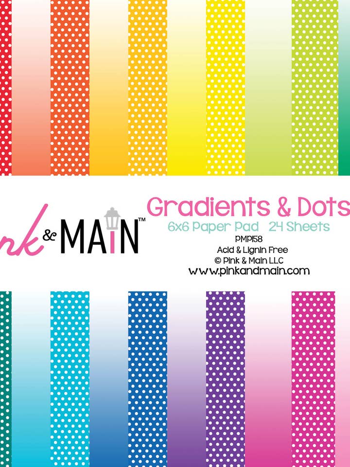 Gradients And Dots 6X6 Paper Pack for wholesale by Pink and Main
