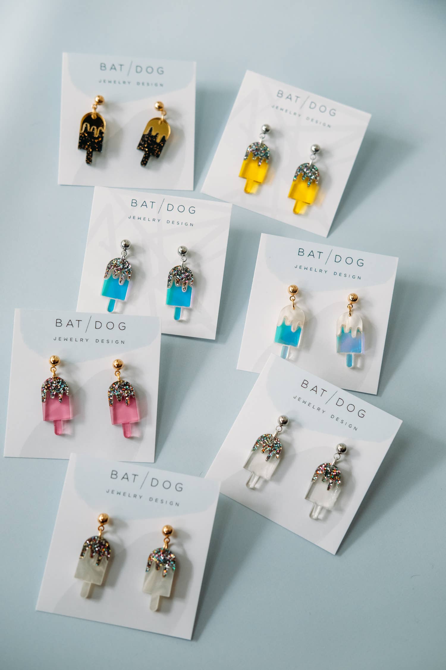 BAT/DOG Jewelry Design - Vente Boucles d'oreilles pendantes - Boucles d'oreilles pendantes popsicle Lucite7