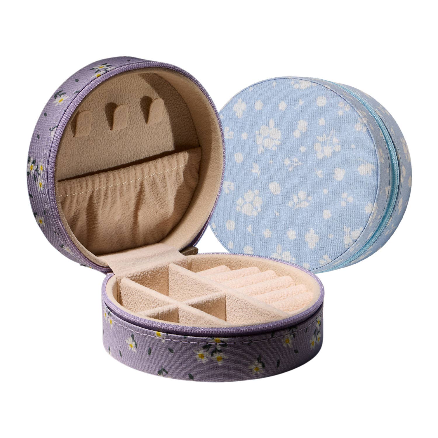 Sensibling Corp. - Wholesale Jewelry Box/Organizer - Flower Pattern Portable Round Jewelry Box3