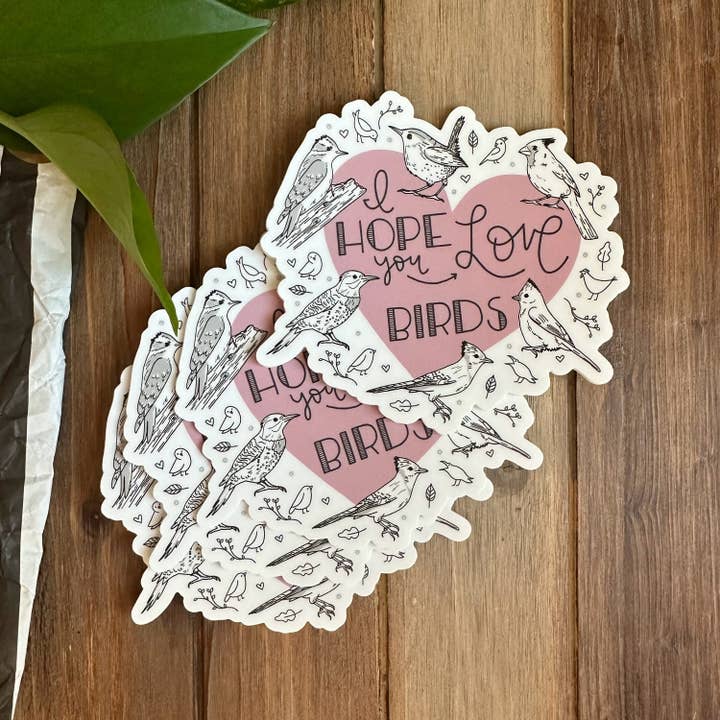 DoodleStation - Wholesale Sticker - Bird Lover Vinyl Sticker "I Hope You Love Birds"4
