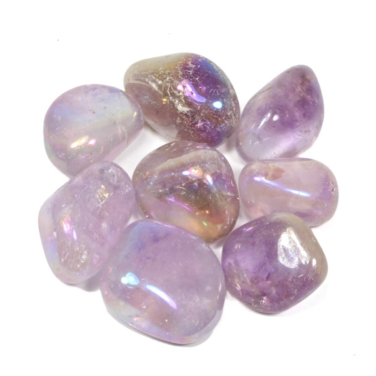 The Psychic Tree - Wholesale Spiritual stone/crystal - Amethyst Aura Polished Tumblestone Healing Crystals0