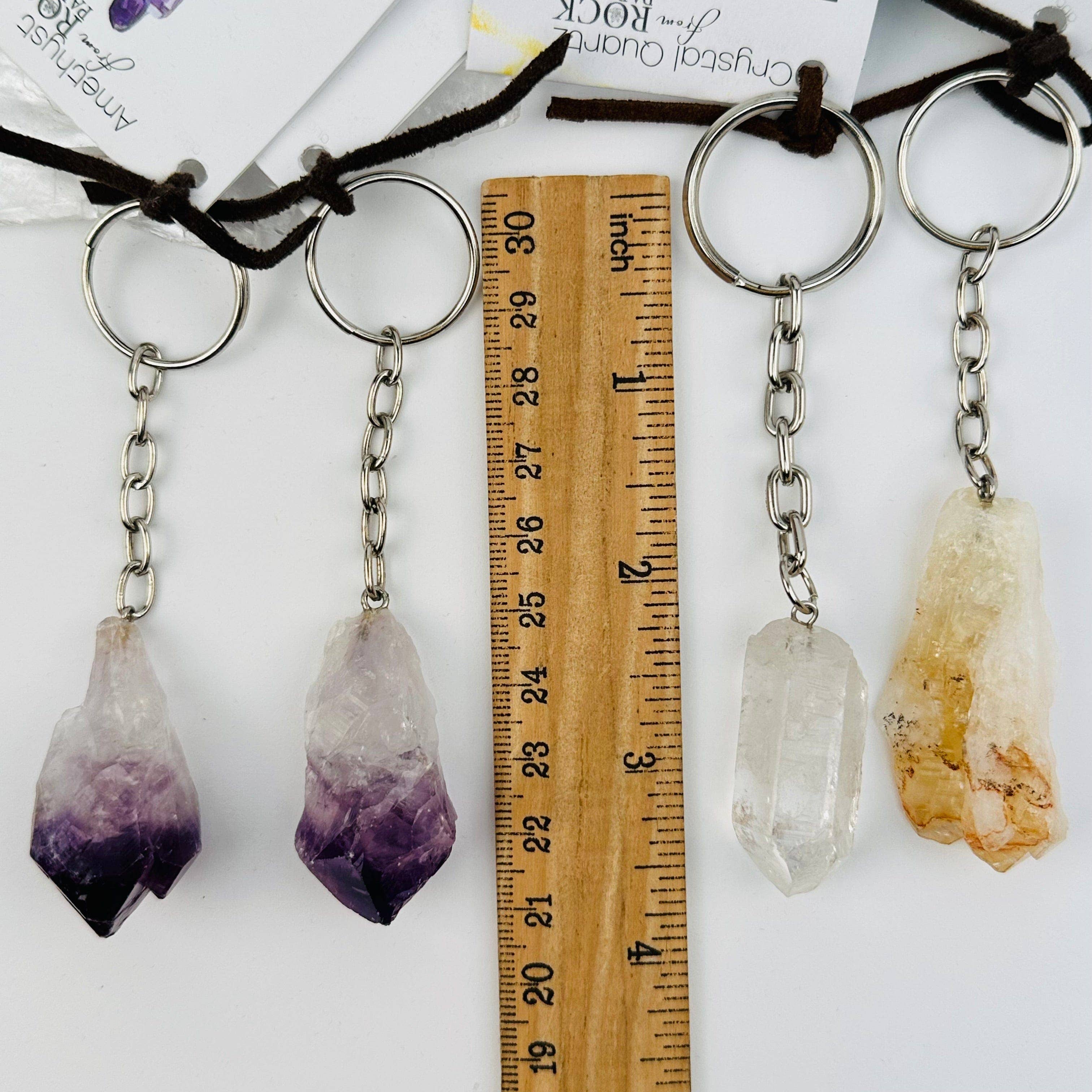 Rock Paradise - Wholesale Keychain - Women's - Crystal Point Keychains  - 10 Pack - YOU CHOOSE STONE10