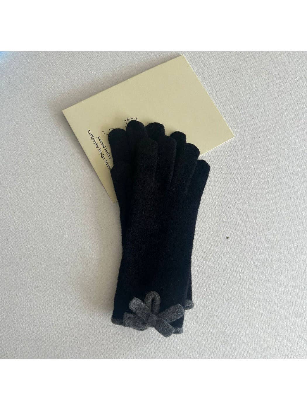 Funkyrel® Atzbranding Limited – Engroshandel Handsker - Dame – Gloving - Søde Strikkede Handsker med Sløjfe & Touchscreen2