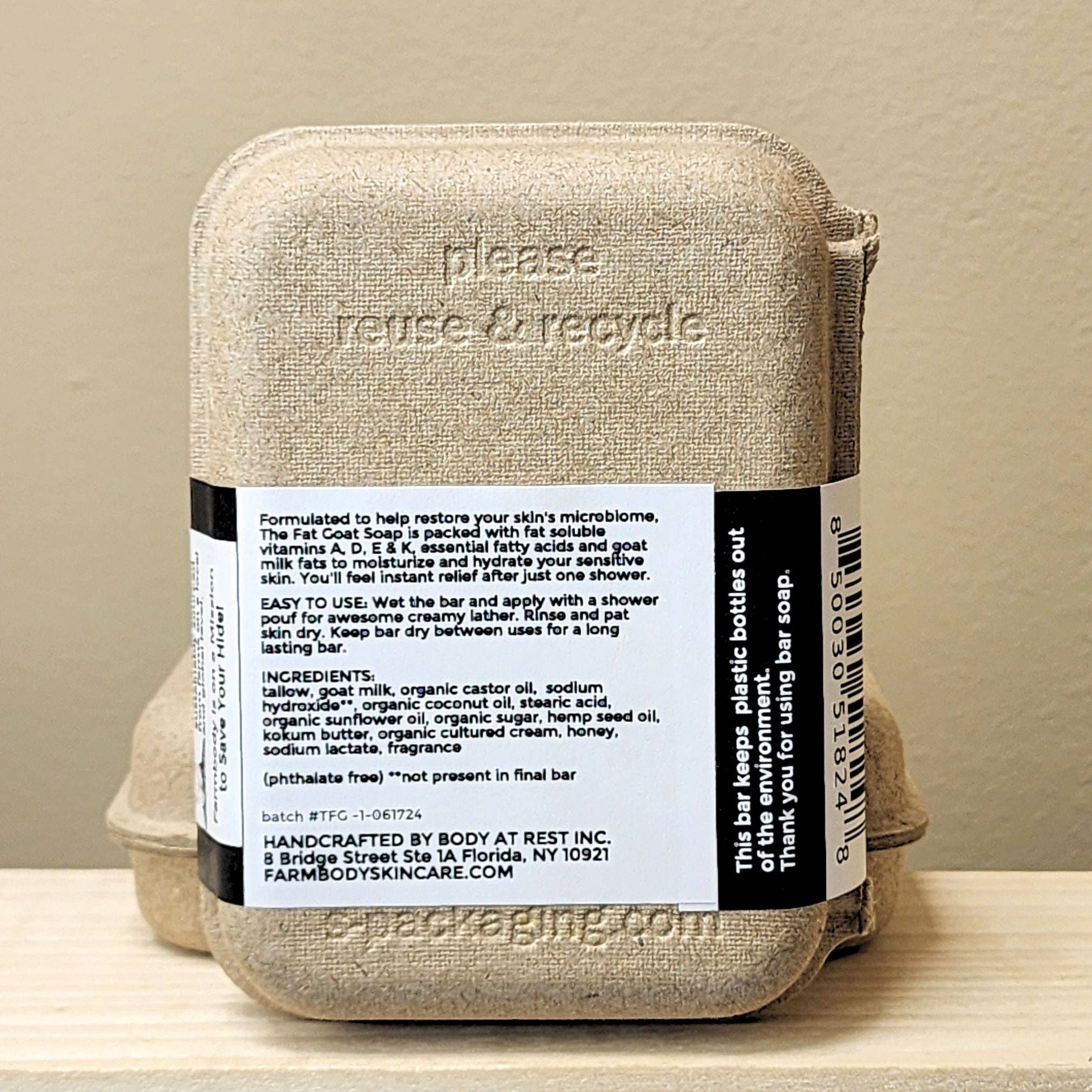 Farmbody Skin Care - Venta al por mayor Pastilla de jabón - The Fat Goat | El mejor jabón de leche de cabra y sebo para eccema y piel irritada17