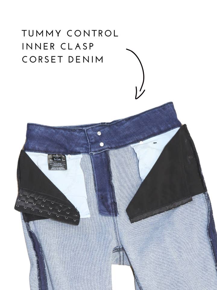 ARTEMIS VINTAGE - Wholesale Jeans - Women's - ECO ZERO COTTON CORSET HIGH RISE PHONE POCKET BOOTCUT JEANS