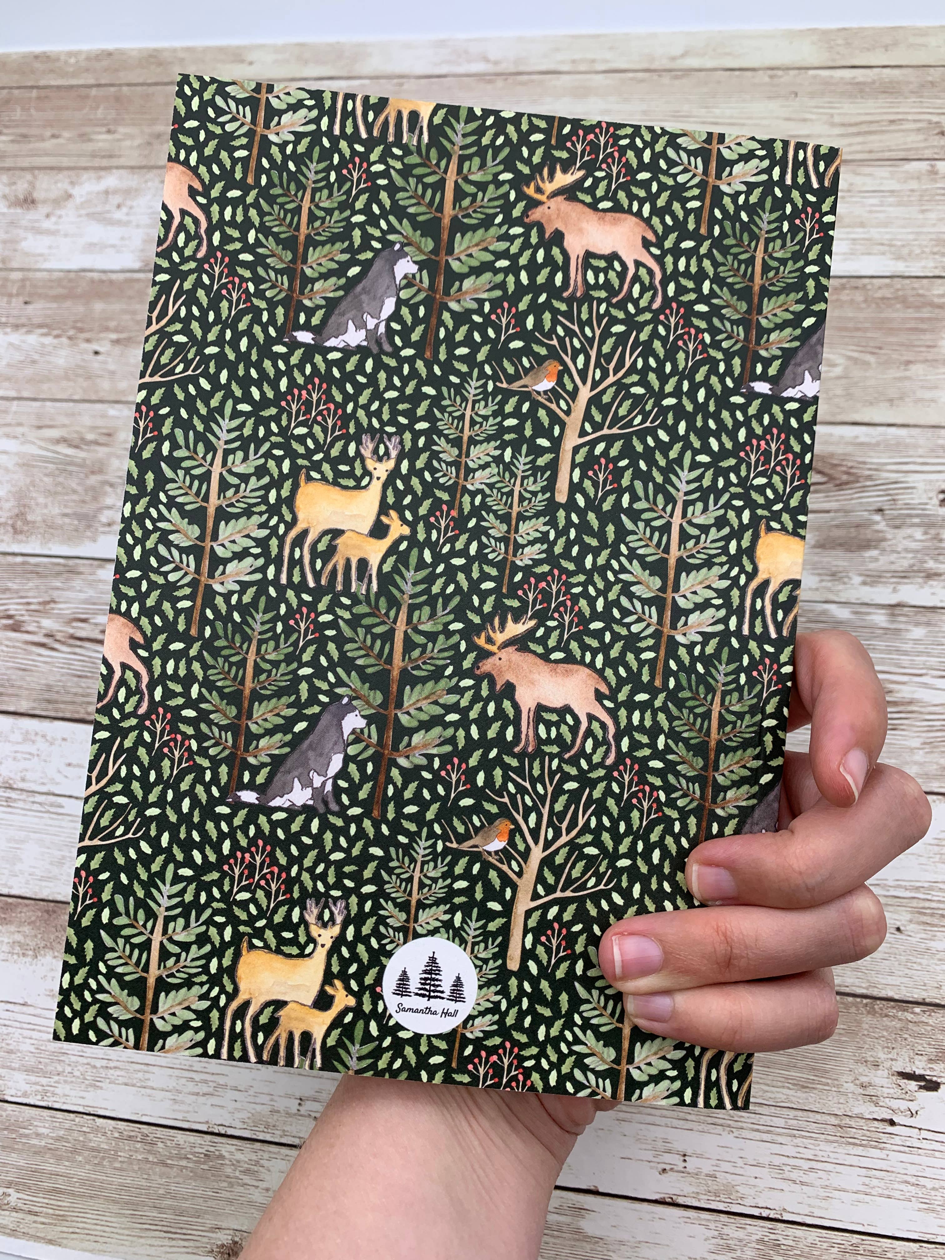 Samantha Hall Designs – wholesale Notebook – Animals of the Forest A5 Notebook5