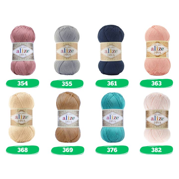 Craftsyarn - Venta al por mayor Hilos - Alize Diva | Hilo veraniego | Hilo acrílico | Hilo7