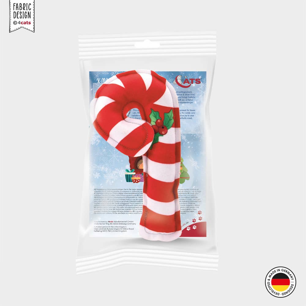 4cats Heimtierbedarf GmbH - Wholesale Speeltje - Kat - 4cats kerstcollectie candy cane - 6 stuks7