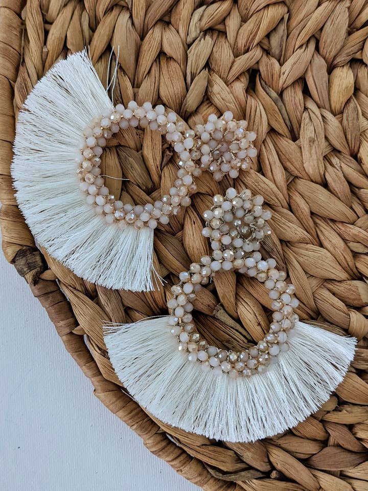 Cirkel Beaded Fringe Øreringe for engroshandel hos Salipop LLC