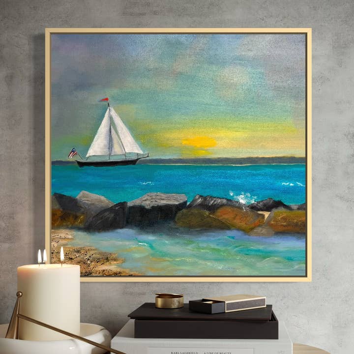 Ambiance Côtière - IMPRESSION 8x10 - Nautique, inspiré par l'océan pour la vente par Kelly Beyer Art Cards & Prints