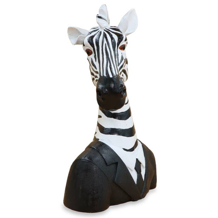 Bentley & Bo - Wholesale Sculpture - Suited Up! Zebra in a Suit