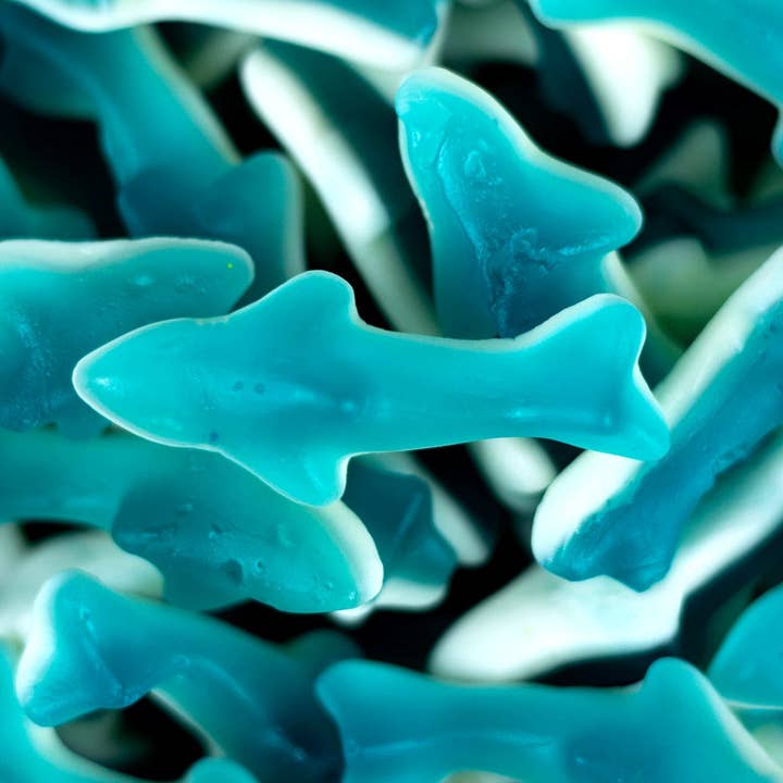 Sweetish- Swedish Candy Wholesale - Wholesale Gummy - Jellioo Swedish Foam Sharks 2.20lbs
