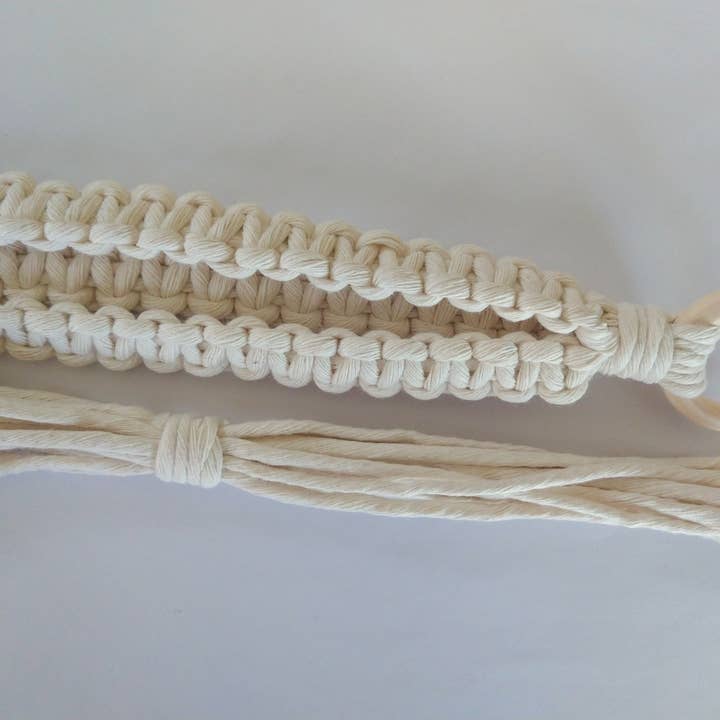 Classic Macrame Plant Hanger - Natural for wholesale by Hedge Crafts By Kristina
