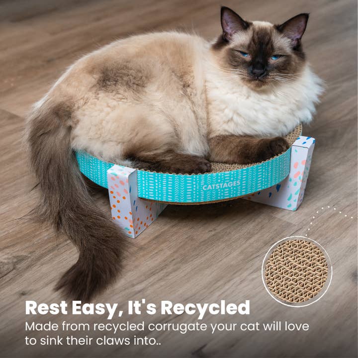 Pet Palette Distribution - Wholesale Pet Scratcher - Cat - Catstages Scratch, Snuggle & Rest Cat Scratcher With Catnip