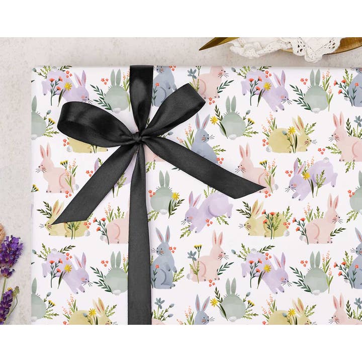 Gift Wrap | Rabbits Wrapping Paper Sheet for wholesale by Making Meadows Ltd