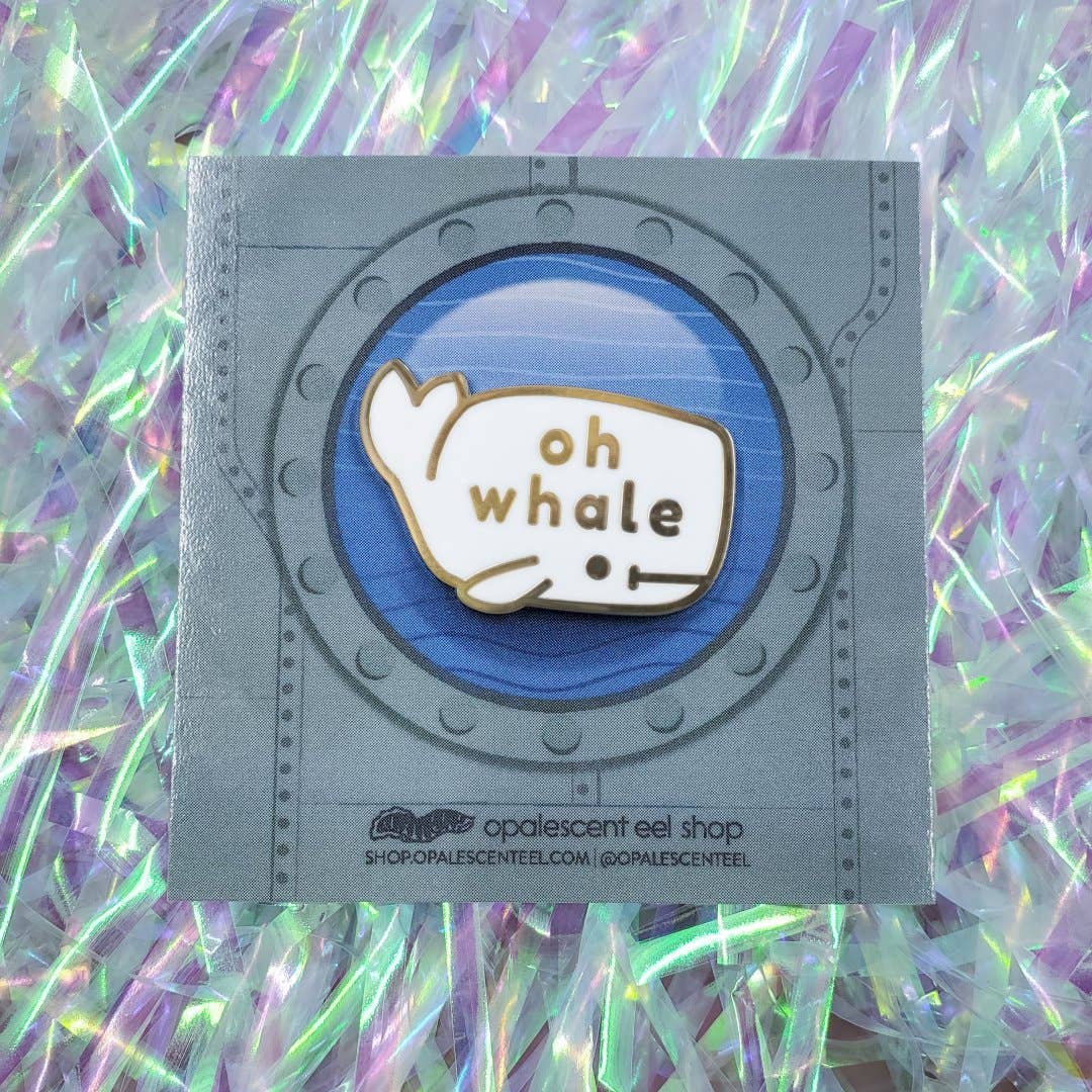 Opalescent Eel Illustration & Design - Wholesale Lapel Pin/Button - 'Oh Whale' Punny Enamel Pin8