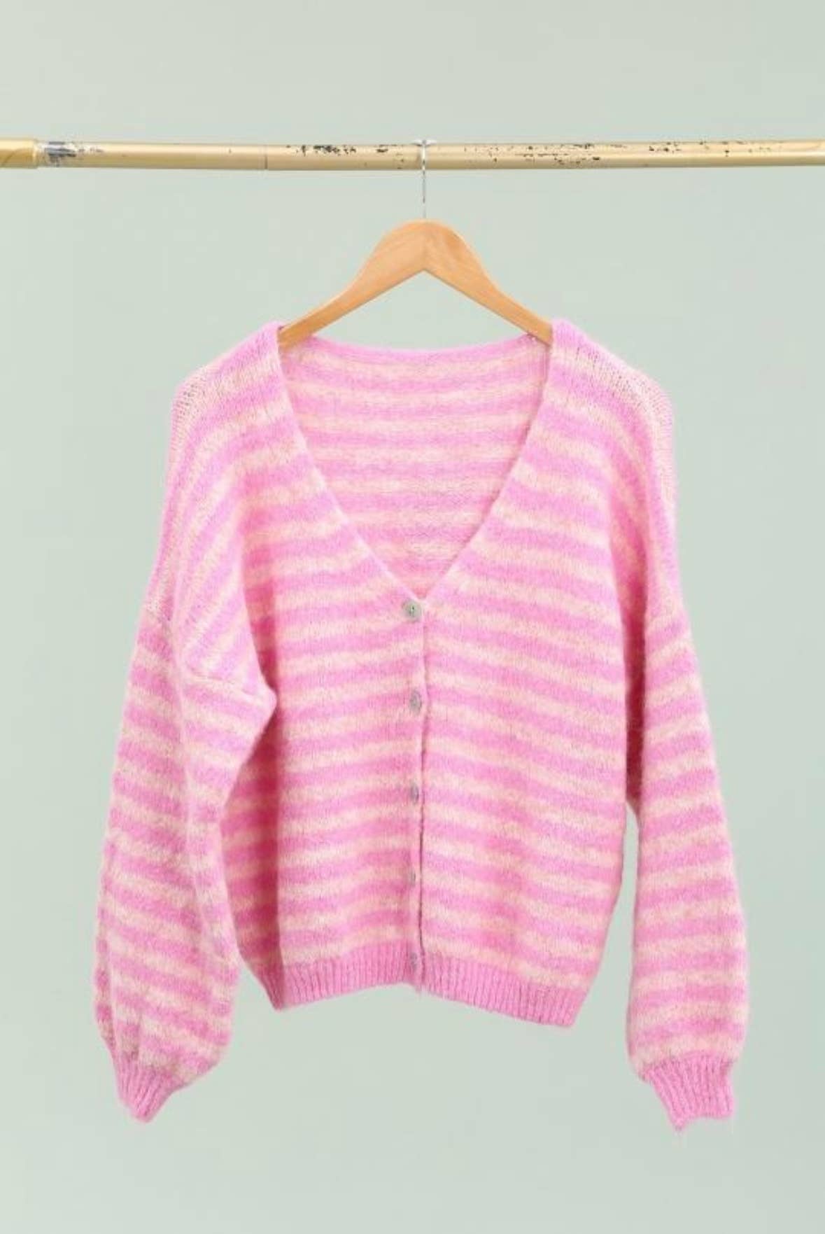 LÉA & LUC - Wholesale Cardigan - Women's - Striped cardigan REF. 510623
