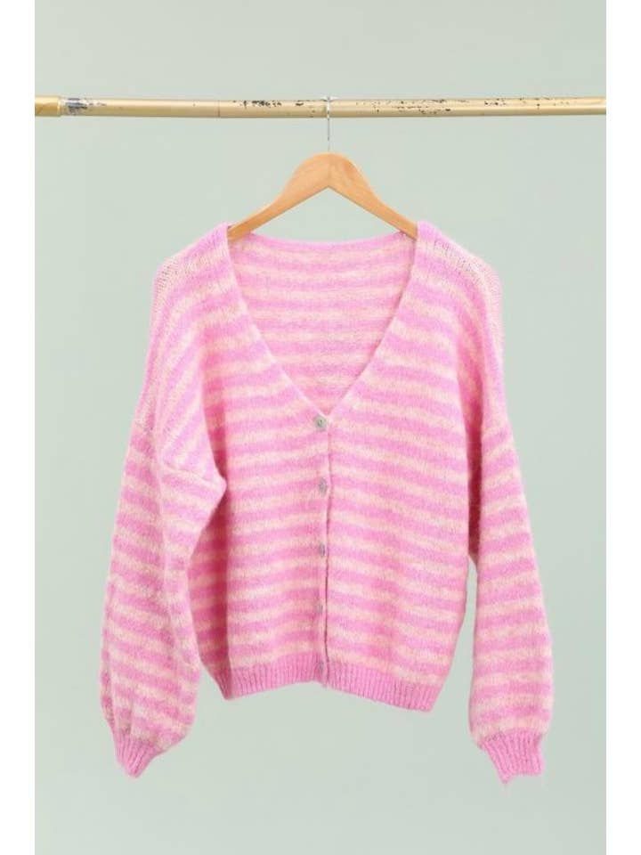 LÉA & LUC - Wholesale Cardigan - Women's - Striped cardigan REF. 510623