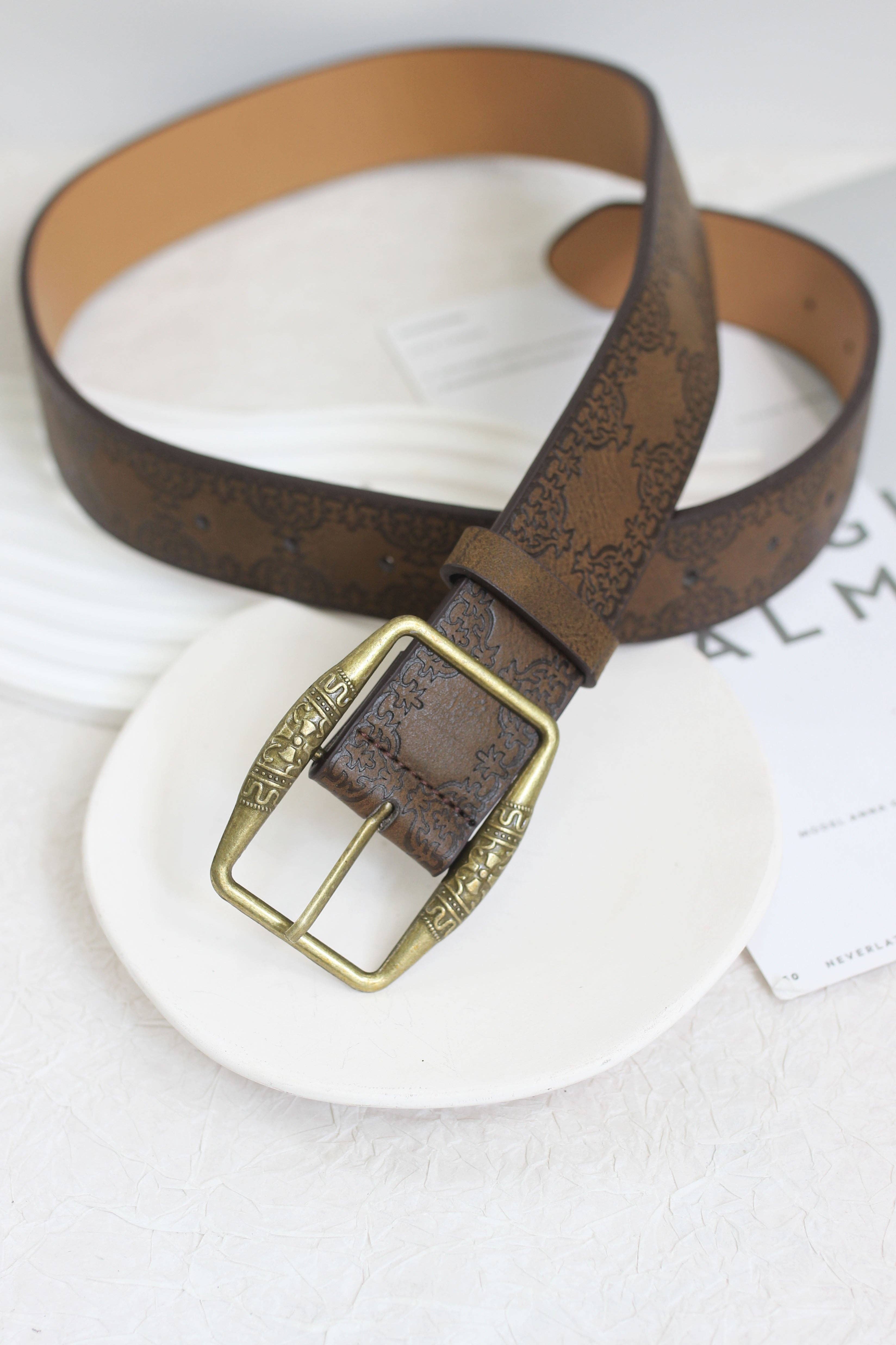 ESLEY - Wholesale Belt - Women's - A2507MJ33922 - Vintage Style PU Leather Belt5