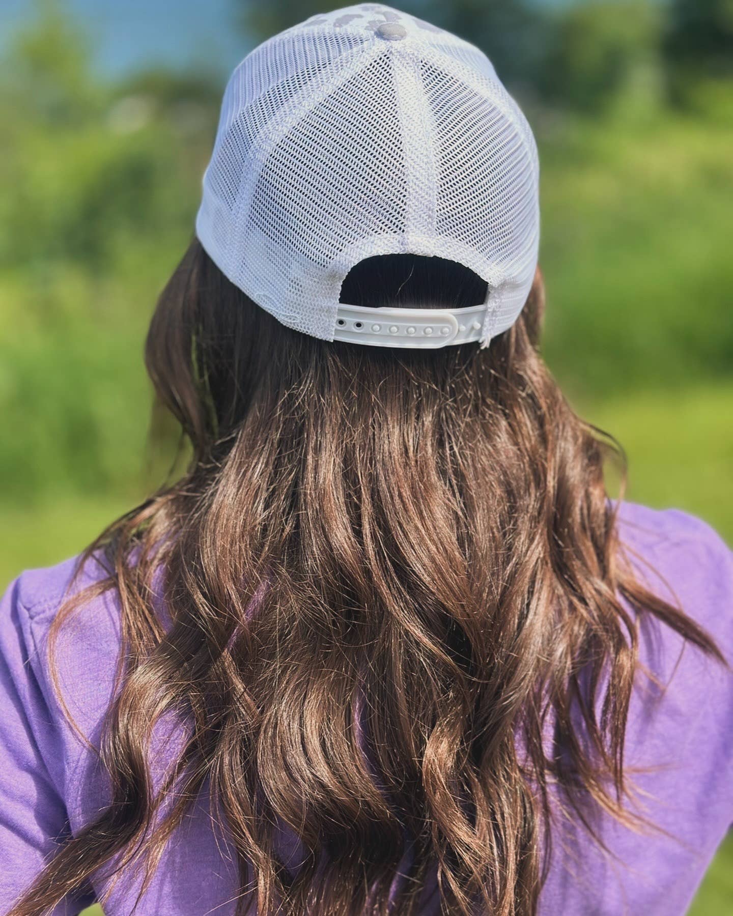Small Town Clothing Company - Wholesale Ponytail Cap - Women's - Vikings White Leopard Ponytail Hat4
