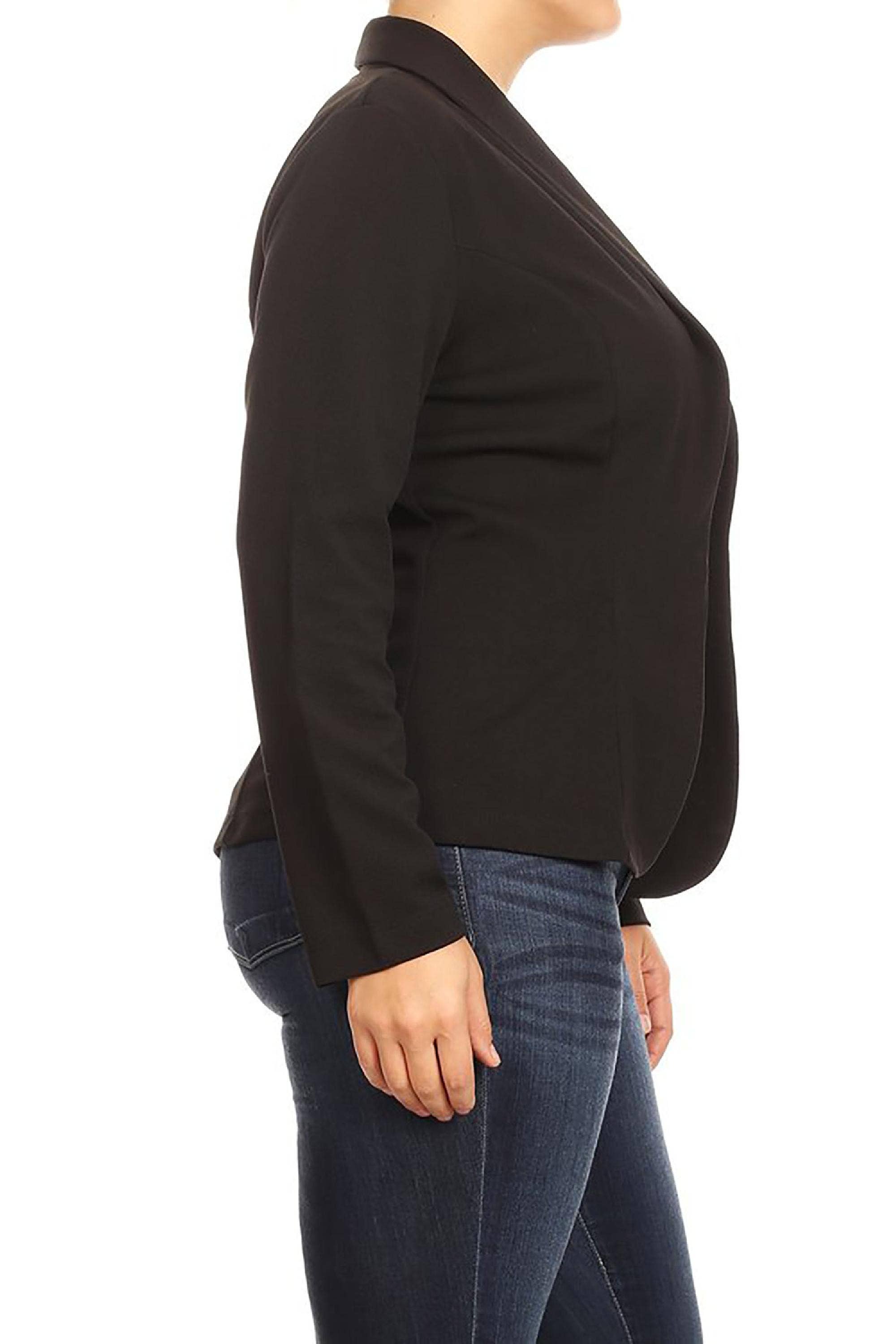 MOA COLLECTION - Wholesale Blazer - Women's - Women's Solid Casual Plus Size Trendy Blazer Jacket25
