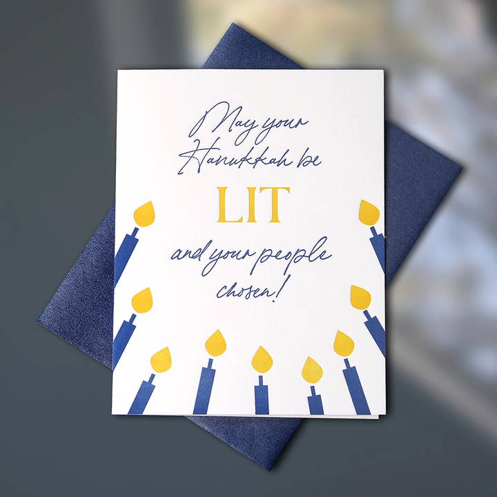 Hanukkah Lit Card for engroshandel hos Sky of Blue Cards