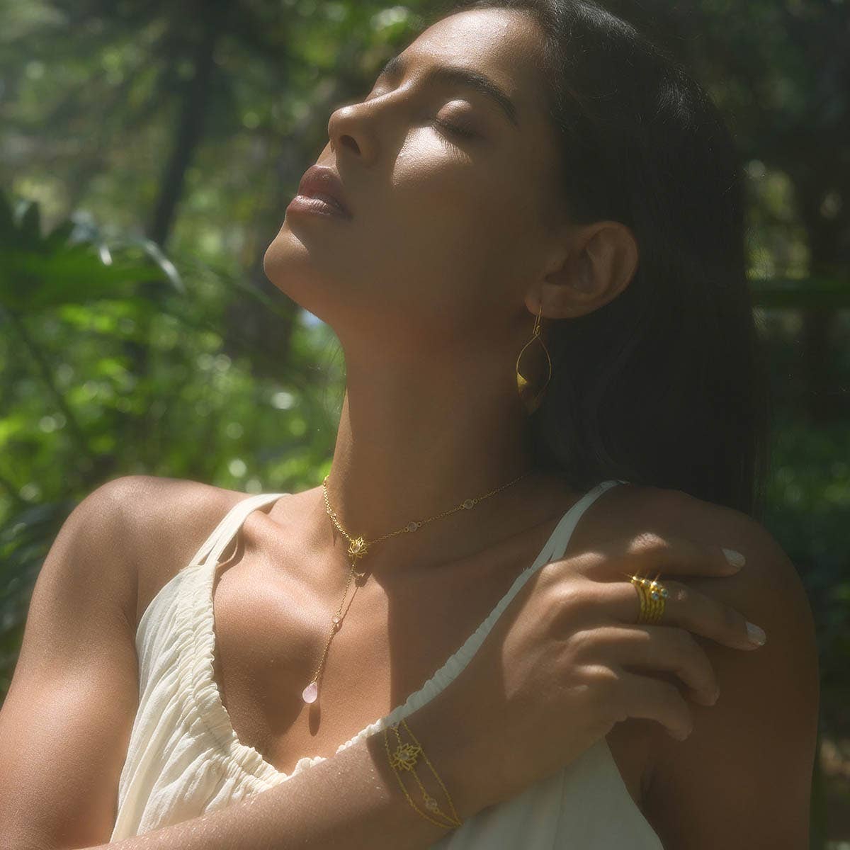 Satya Jewelry – Colar em Y/lariat por atacado – Transformado por Amor Lotus Lariat Colar3