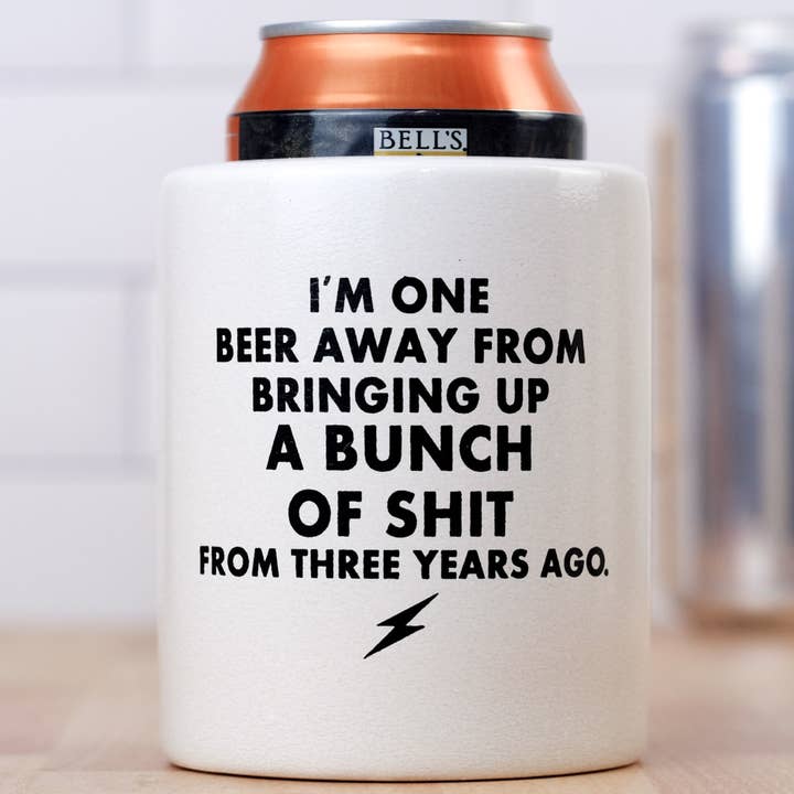 Meriwether - Wholesale Drink Huggers & Koozies - One beer away... Vintage Beer Koozie.