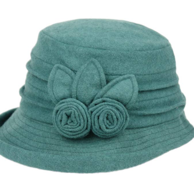 Epoch hats - Wholesale Cloche Hat - Women's - Ladies Cloche Hats W/side Flower & Roll Over Brim