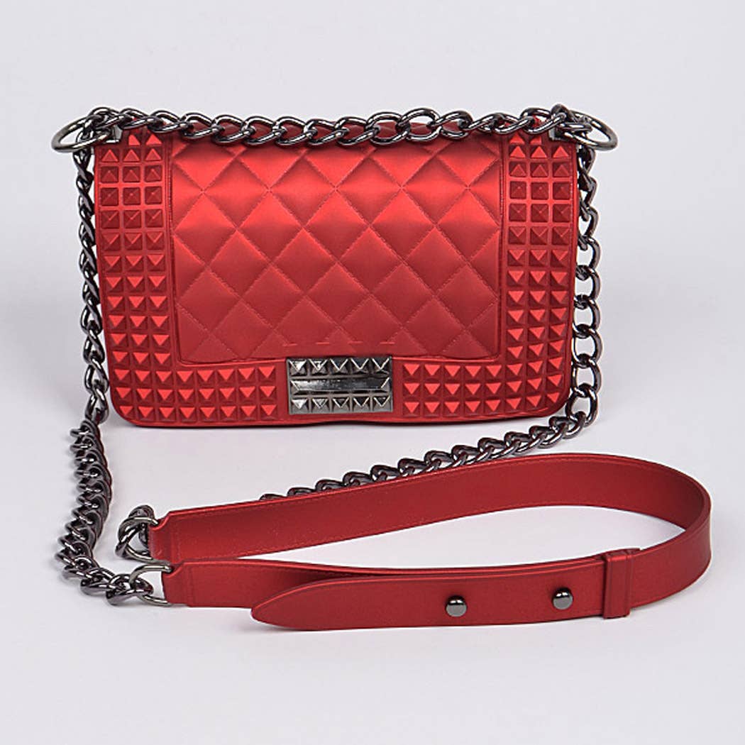 3AM BY H&D ACCESSORIES - Wholesale Crossbody Bag - Women's - Studded Monotone Clutch9