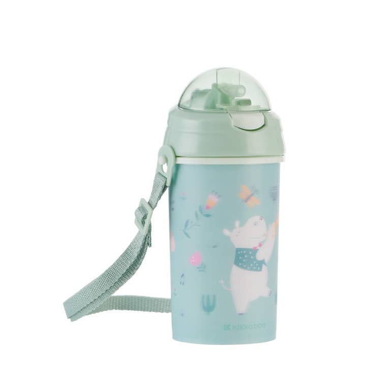 Kikkaboo – Großhandel Trinkglas/Tasse – Kind & Baby – PP-Tasse mit Silikonhalm und Riemen 450 ml Music Fest Mint