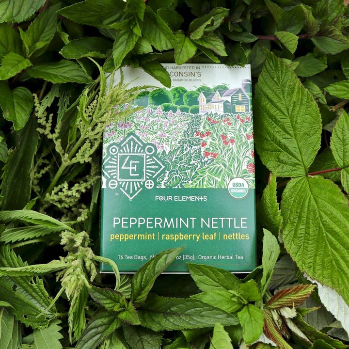 Peppermint Nettle Tea - 16 Teabags for wholesale by Four Elements Organic Herbals