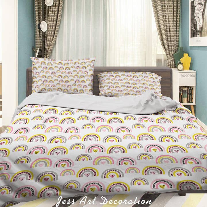 Jess Art Decoration - Wholesale Bedding Set - 3D Rainbow Quilt Cover Set Bedding Set Duvet Cover Pillowcases SF641