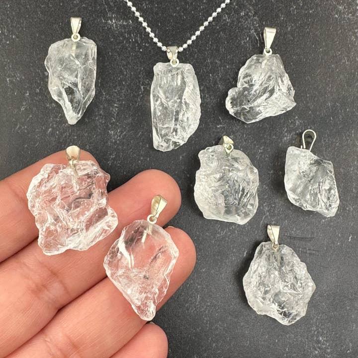 Rock Paradise - Venta al por mayor Abalorios/colgantes individuales - Colgante de piedra de cristal natural en bruto - Elige tu piedra