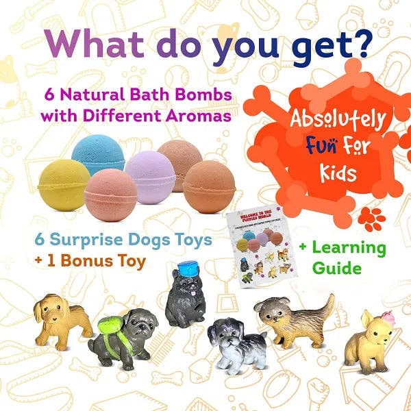 Relaxcation – wholesale Bath bomb/fizz – Bath Bombs for Kids with Surprise LITTLE PUPPY Toys Inside1