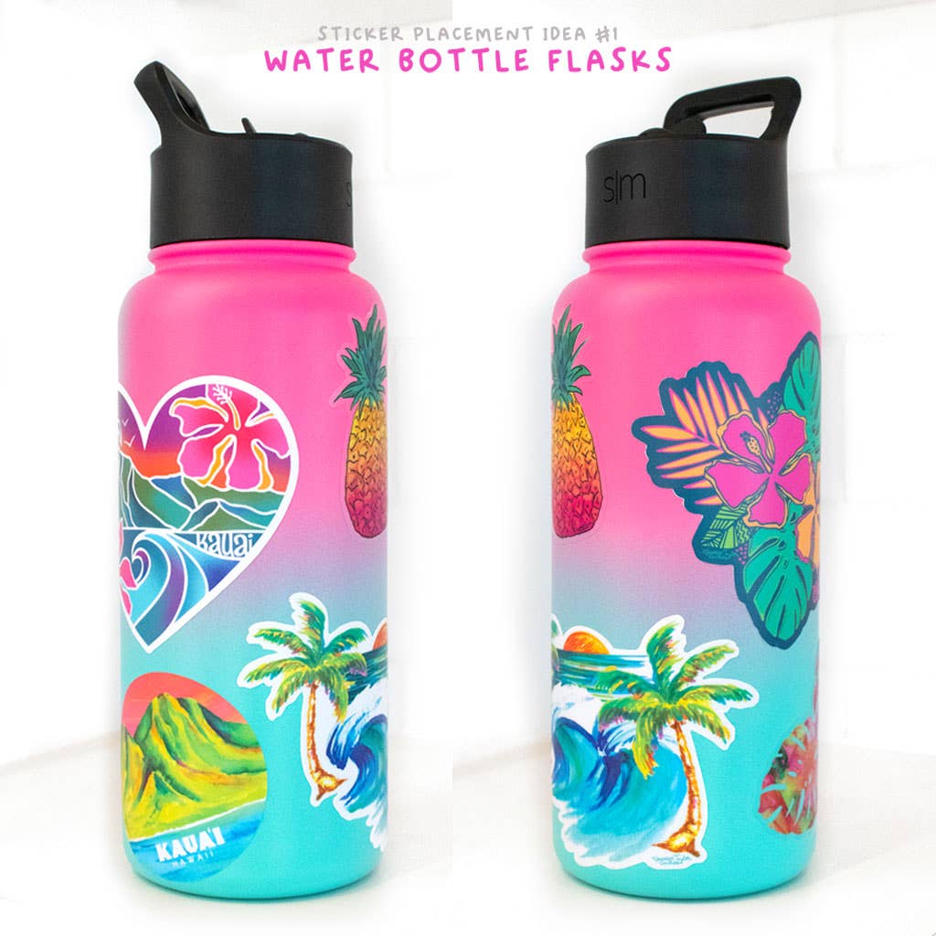 Lauren Taylor Creations - Wholesale Sticker - MAUI HUMU HUMU CLEAR STICKER - LARGE1