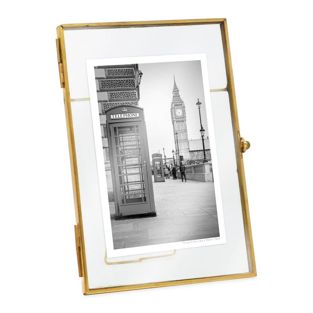Isaac Jacobs International - Wholesale Picture Frame - Isaac Jacobs Metal Floating Photo Frame w/ Locket Bead Clasp4