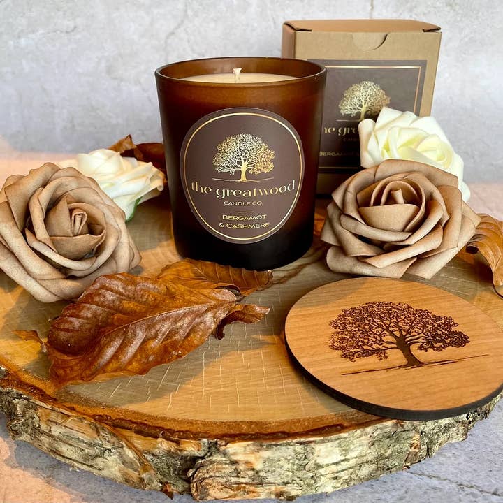 Vela de bergamota y cachemira 30cl para venta al por mayor de The Greatwood Candle Co.