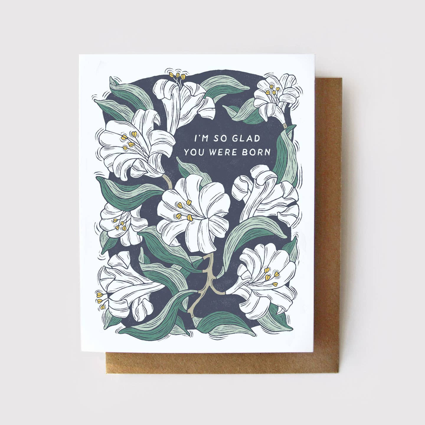 Root & Branch Paper Co. - Wholesale Baby Card - So Glad You Were Born Card - Island Lily0